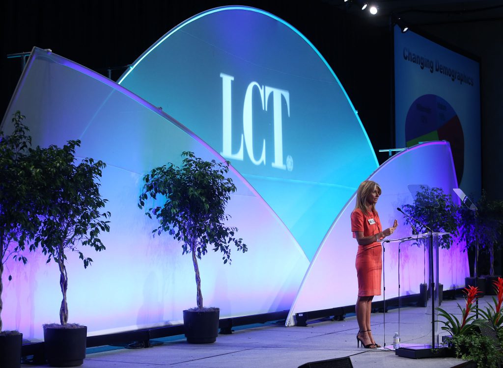 Event Photography of Speaker presenting at the International LCT show.